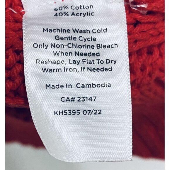 Talbots Sweater Womens XL Color Block Mixed Cable Knit Cowl Neck Chunky Cozy - Picture 7 of 8